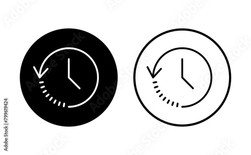 History icon set. recent event history