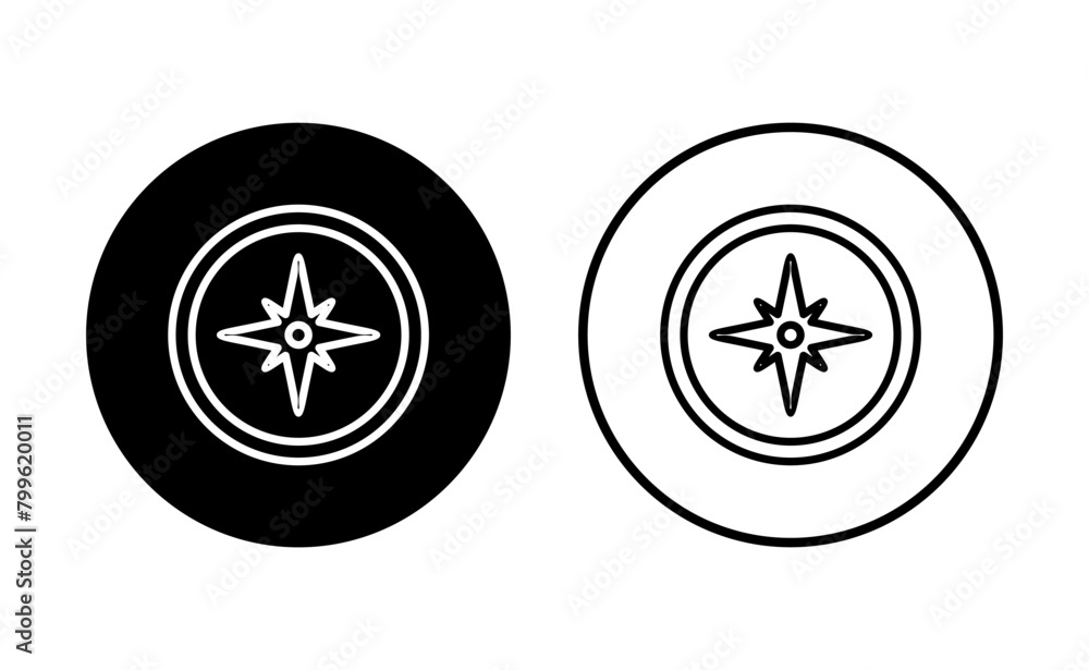 Compass icon set. arrow compass icon vector Compass icon set. arrow compass icon vector
