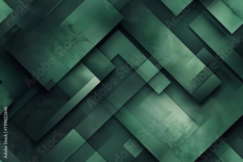Deep emerald and black gradient background, featuring abstract geometric shapes that convey a sense of premium elegance