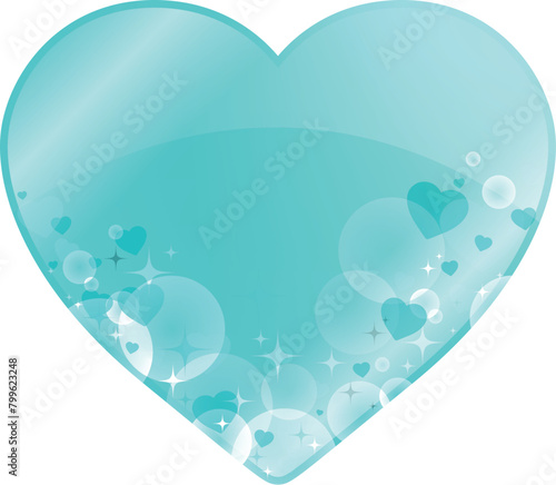 ハート（ターコイズブルー）