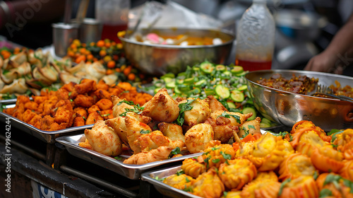 A_colorful_array_of_Indian_stree food