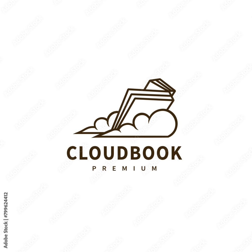 modern Cloud book logo design 5 modern Cloud book logo design 5