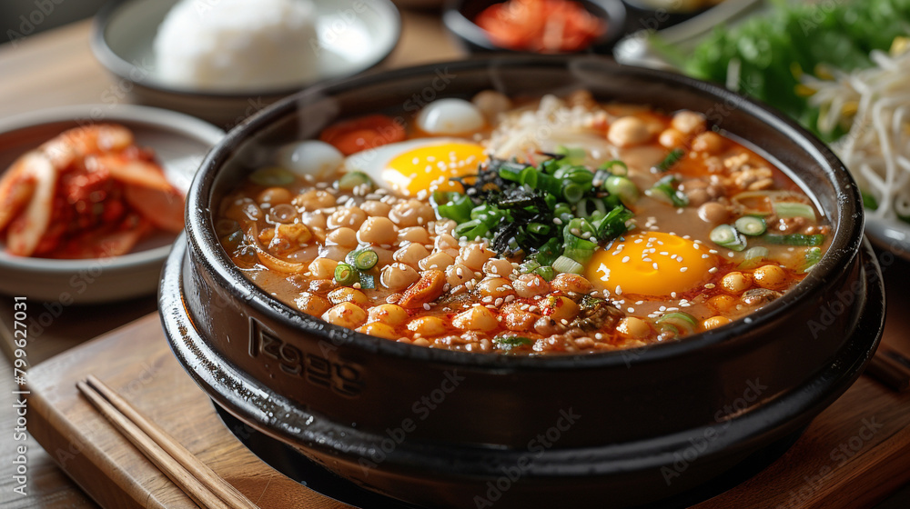 typical Korean food MiyeokGuk white background typical Korean food MiyeokGuk white background