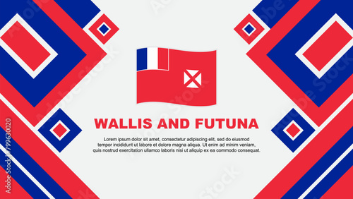 Wallpaper Mural Wallis And Futuna Flag Abstract Background Design Template. Wallis And Futuna Independence Day Banner Wallpaper Vector Illustration. Wallis And Futuna Cartoon Torontodigital.ca
