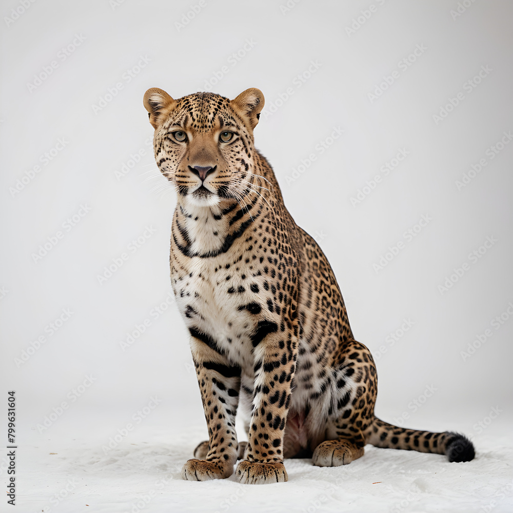 Fototapeta premium Wild animal full body photo on isolated white background 