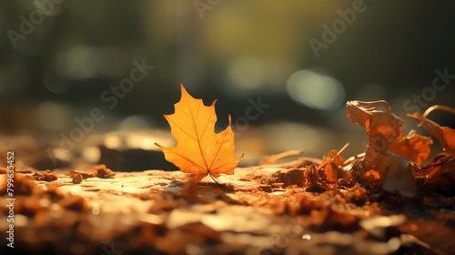 autumn leaf on the ground