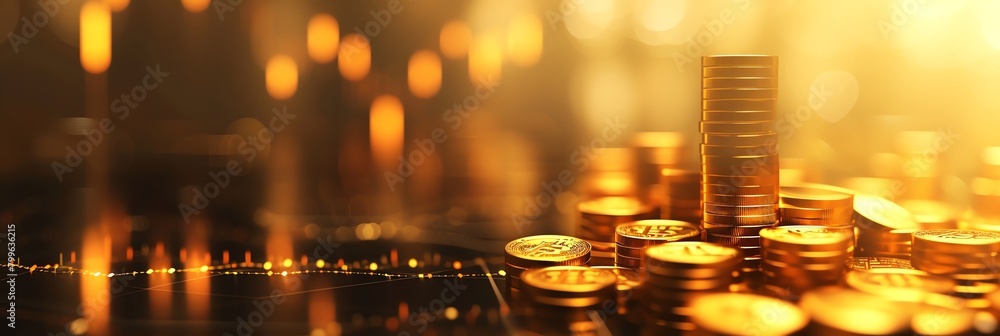 gold money business graph finance chart diagram on economy 3d coin background with growth financial data concept or investment market profit bar and success market stock technology background 3:1 gold money business graph finance chart diagram on economy 3d coin background with growth financial data concept or investment market profit bar and success market stock technology background 3:1