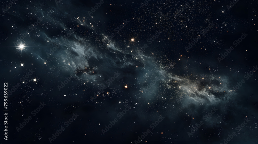 Fototapeta premium Digital dark scene with small stars abstract graphic poster web page PPT background