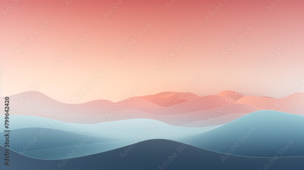 Minimalist digital landscape with smooth gradients and subtle geometric overlays, reflecting simplicity in technology,