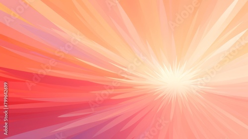 Abstract radial shockwave with a gradient of sunset colors, perfect for travel brochures or summer event promotions,