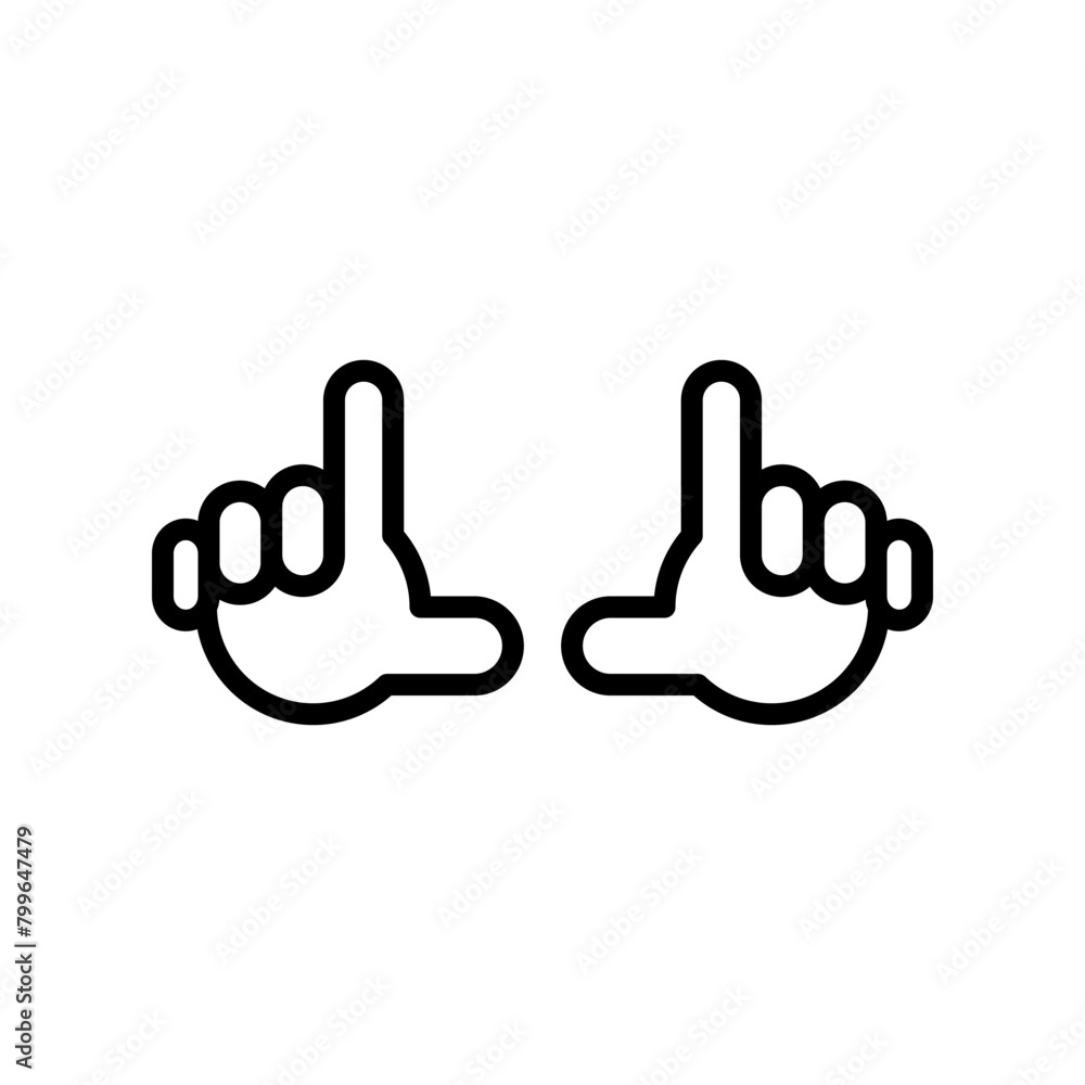 Obraz premium Finger icon Template