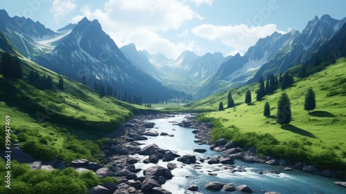 Mountain Valley River Serenity