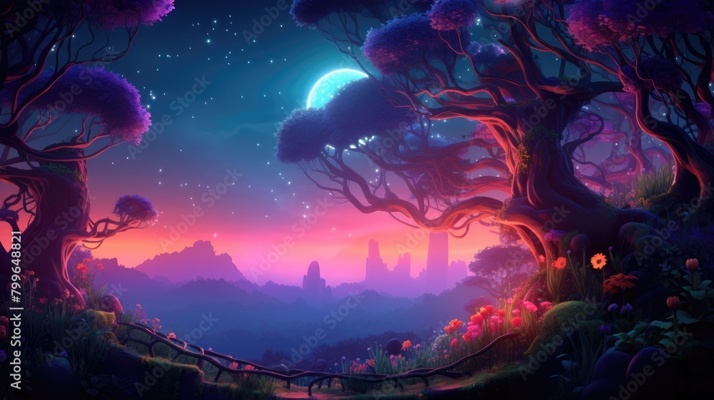 Enchanted Twilight Forest Dreamscape