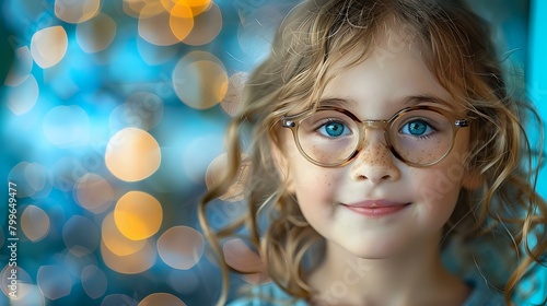 Unguarded Happiness: Portrait of a Young Child with Glasses