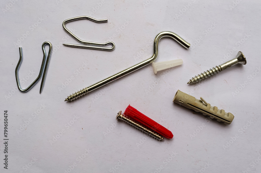 Wall Plugs, Screws and Drape Hook Wall Plugs, Screws and Drape Hook