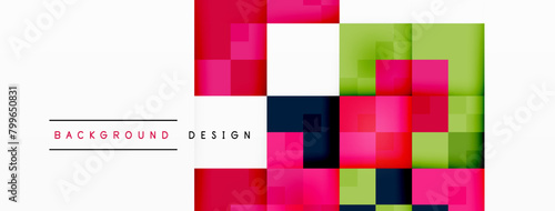 Colorfulness and art collide in a vibrant display of rectangles filled with pink, violet, and magenta hues on a white background. This pattern exudes a playful mix of tints and shades