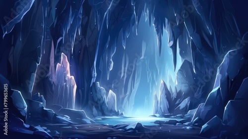 Ethereal Ice Cave’s Mystical Light