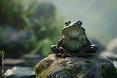 frog is swimming © Vera