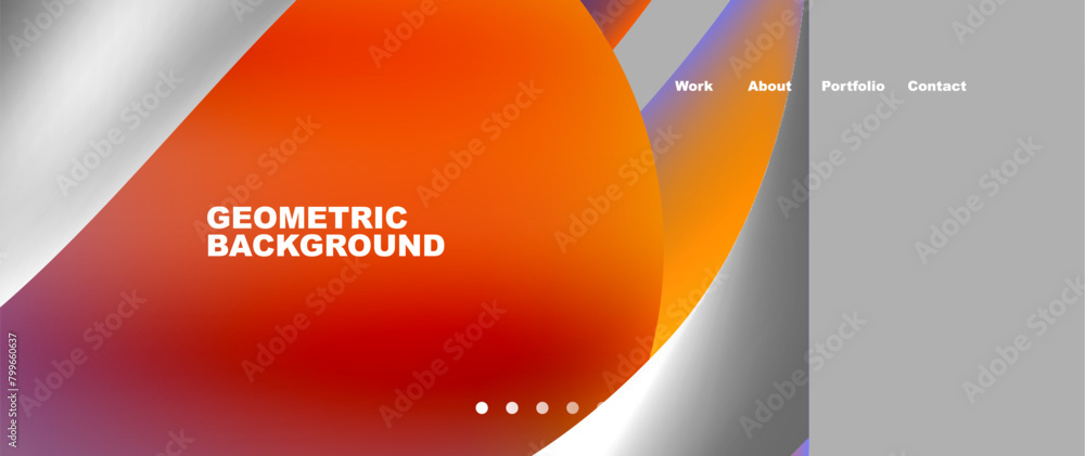 A geometric background with circles in orange, amber, peach, and electric blue on a gray background. The circles create a liquidlike effect with varying tints and shades A geometric background with circles in orange, amber, peach, and electric blue on a gray background. The circles create a liquidlike effect with varying tints and shades
