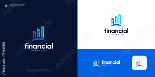 Accounting financial logo design inspiration.