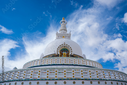 Shanti Stupa, one of famous place to visit in Leh city, Ladakh, India © Jirakul