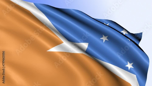 Tierra del Fuego Province Argentina Flag Loop photo