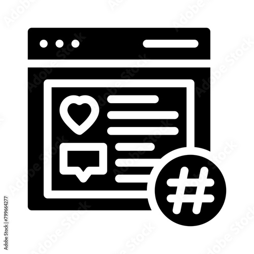 trending topic glyph icon