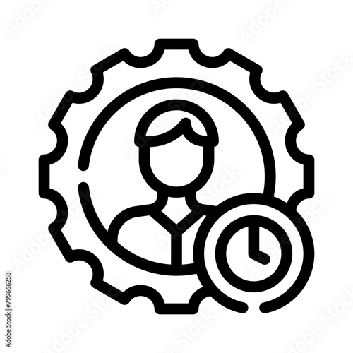 worker line icon