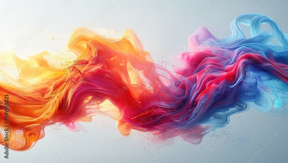 Abstract background illustration with colorful ink splash