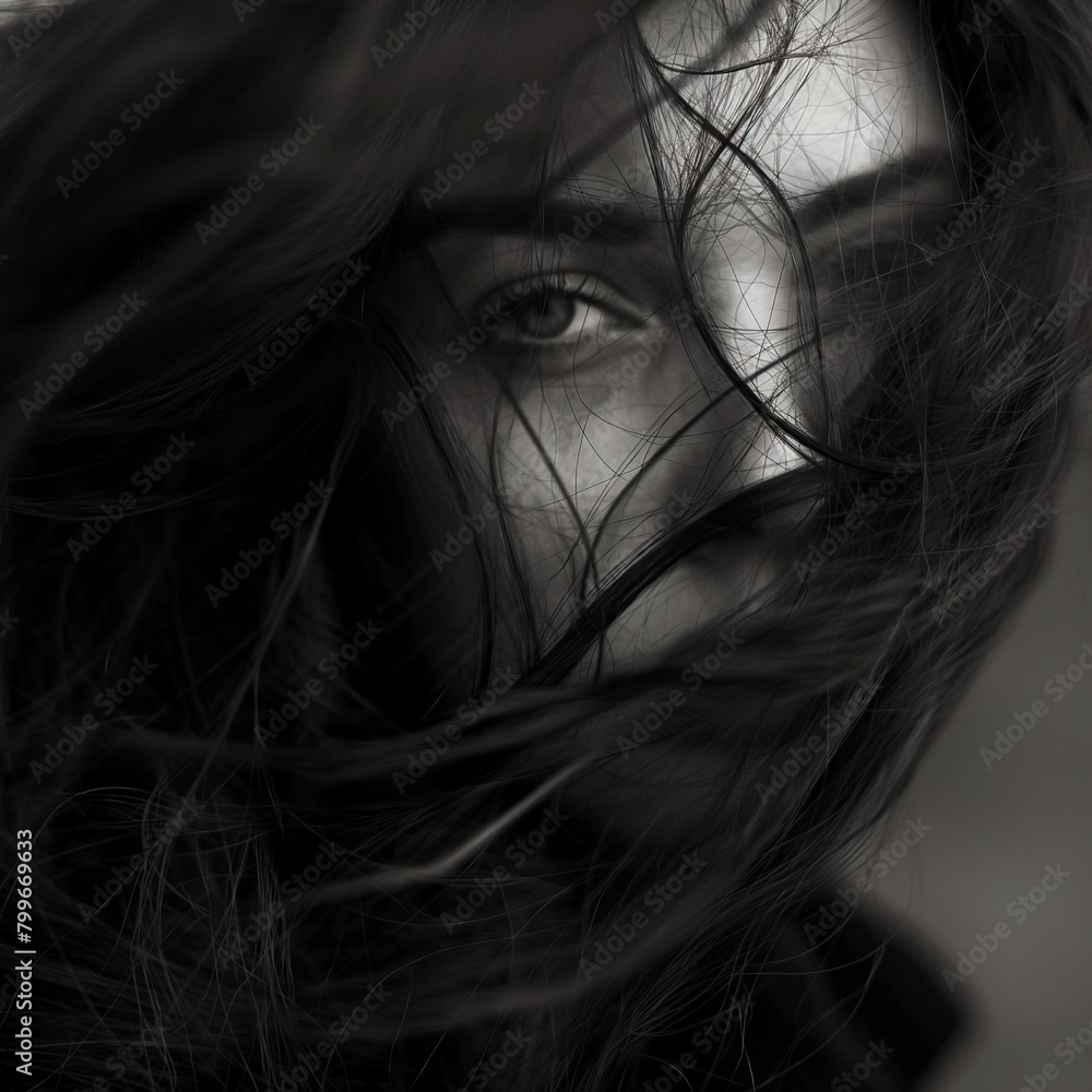 Hair blowing in the wind/woman Hair blowing in the wind/woman