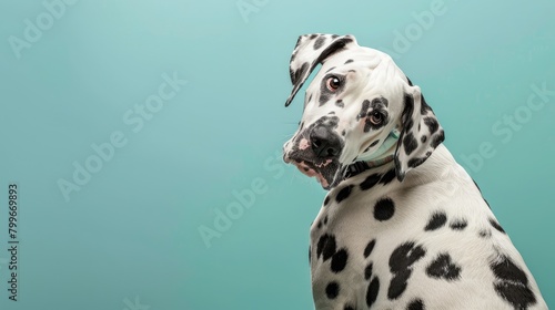 Elegant Dalmatian Dog with Spots Display
