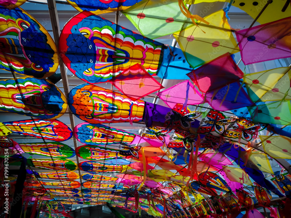 Colorful kites for background