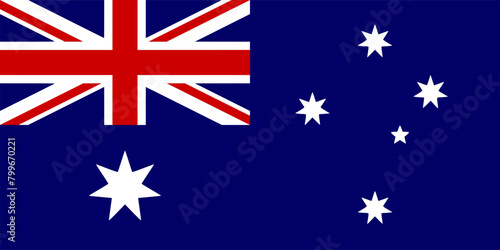 Flag of Australia. Vector illustration