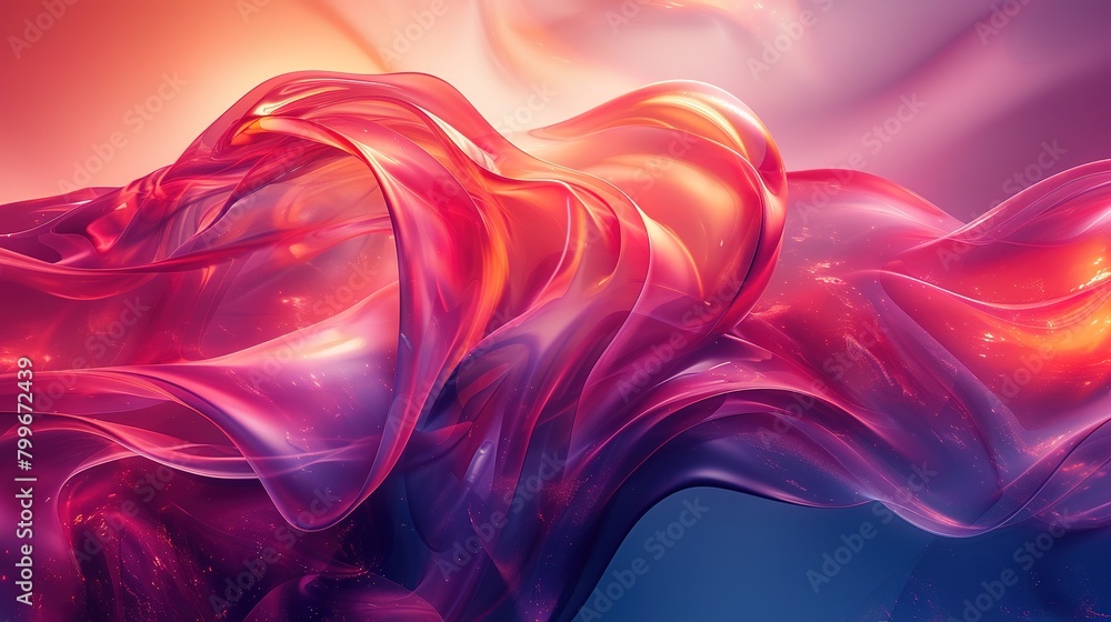 Fototapeta premium Futuristic abstraction, technological elements, twisted and irregular modern aesthetic minimalist design