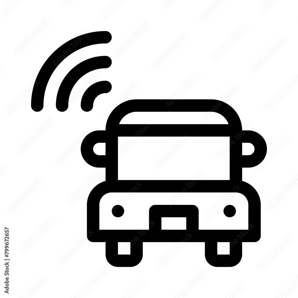 parking sensor line icon parking sensor line icon