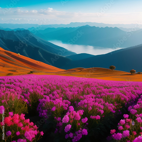 lavender field at sunset