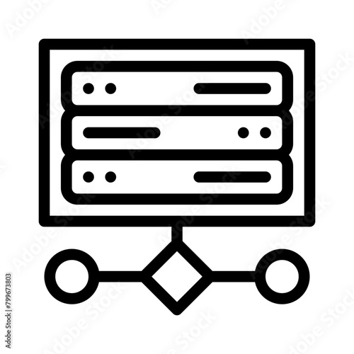servers line icon