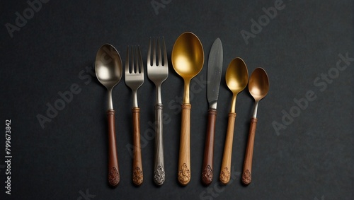 cutlery set,fork and spoon photo