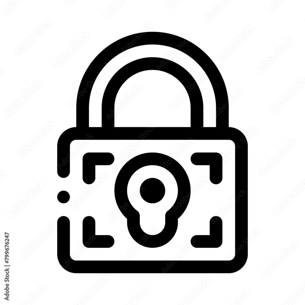 lock line icon