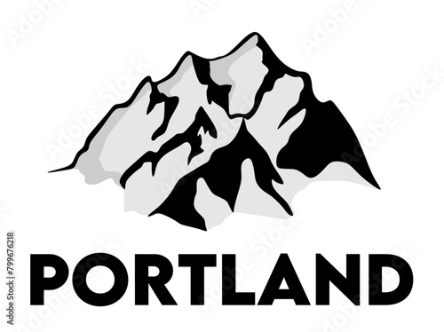 portlan oregon with mountains