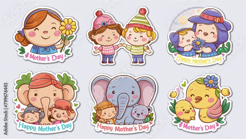 A collection of twelve diverse and lovable mother cartoon characters