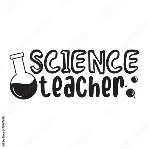 Science Teacher Vector Design on White Background