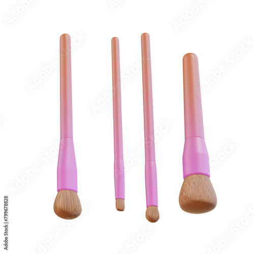 Face Brush Mockup on White Background and Isolated