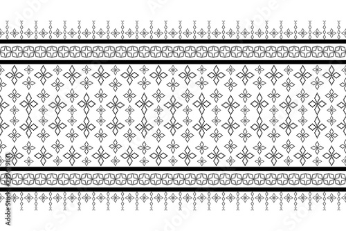 Beautiful traditional ethnic motifs ikat geometric fabric pattern cross stitch.Ikat embroidery Ethnic oriental Pixel.Abstract,vector,illustration. Texture,scarf,decoration,wallpaper,curtain,sarong.