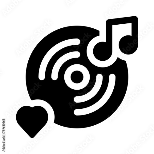 love song glyph icon