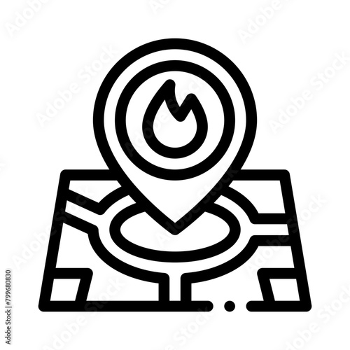 coordinates line icon