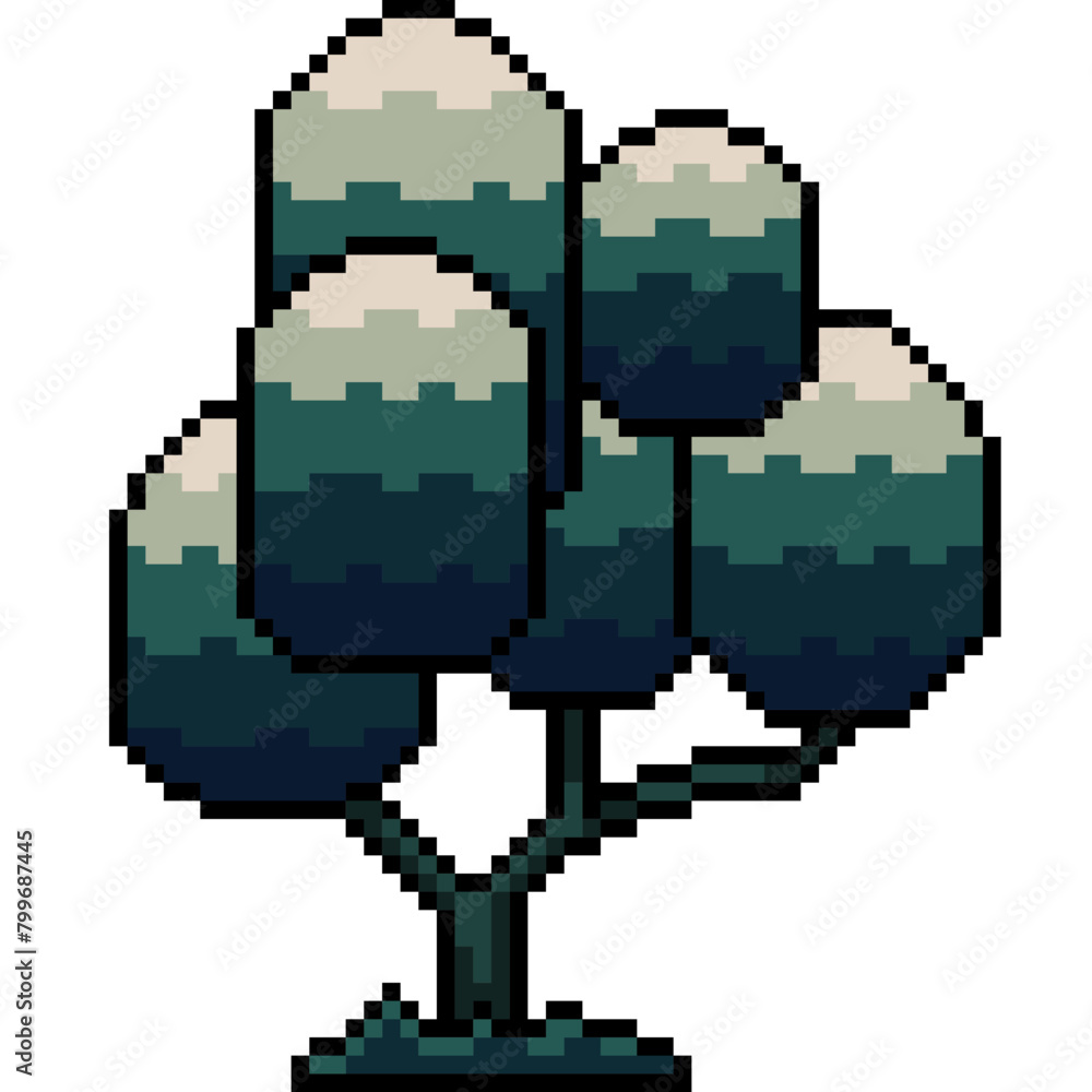 pixel art of strange cartoon tree pixel art of strange cartoon tree