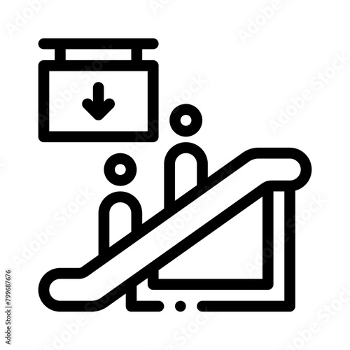 escalator line icon