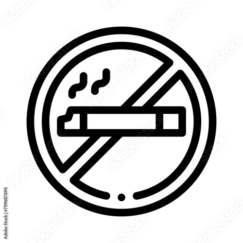 no smoking line icon