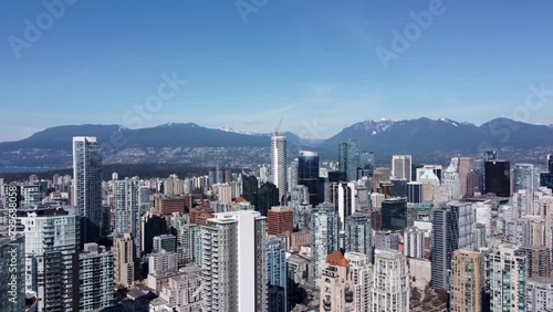 Rising Crane Drone Aerial of Vancouver Yaletown 2024 photo